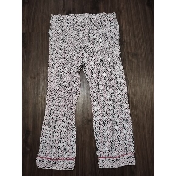 Victorias Secret Pajama Pants Women's Size Medium White Penguin Print Loungewear - Picture 1 of 3
